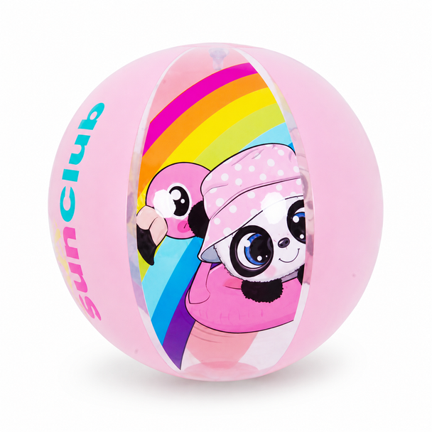 Panda Beach Ball 40cm Pink 53014 inflatable play ball