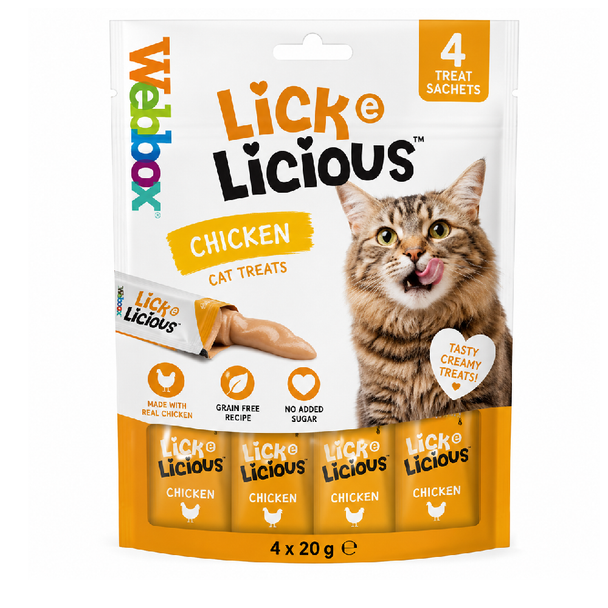 Webbox Lick e Licious Chicken Cat Treats 4x20 g | 864198