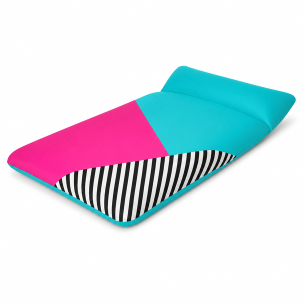 Bestway Float’n Fashion double inflatable pool lounge turquoise and pink 200 x 129cm 43305