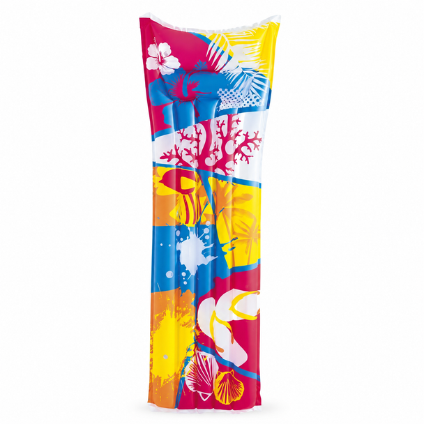 Tropical floral multicolor inflatable pool air mat Design 3 model 44033