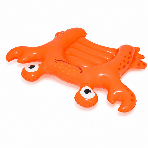 Bestway Animal Buddies Orange Crab Inflatable Pool Mat 117 x 89 cm - 42047