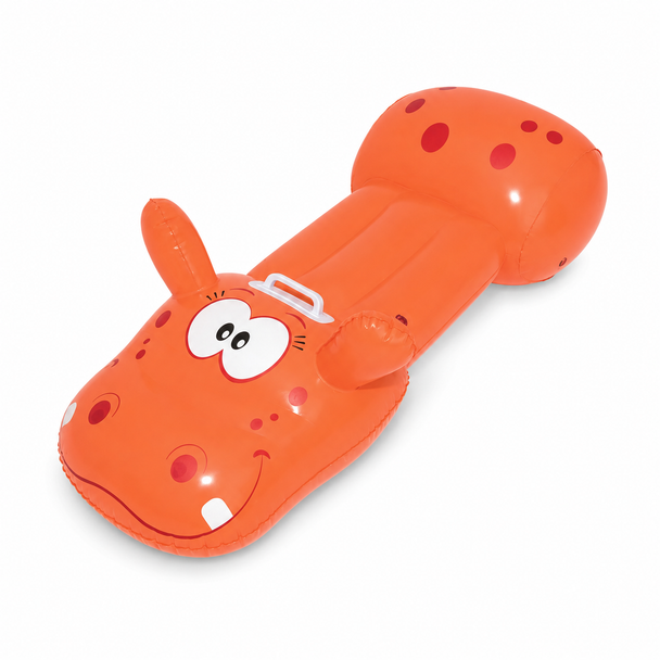 Bestway Safari Surf Rider Orange Hippo Inflatable Pool Float 132 x 49.5 cm - 42048