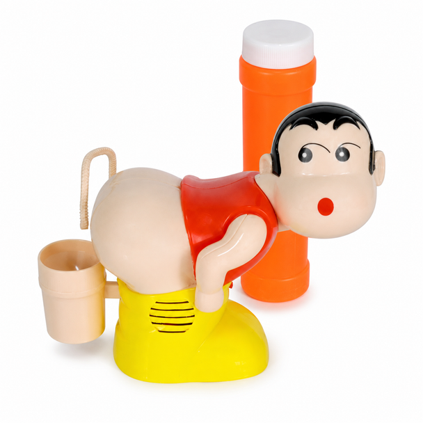 Cartoon Character Automatic Bubble Blower Toy with Solution Bottle - 88103