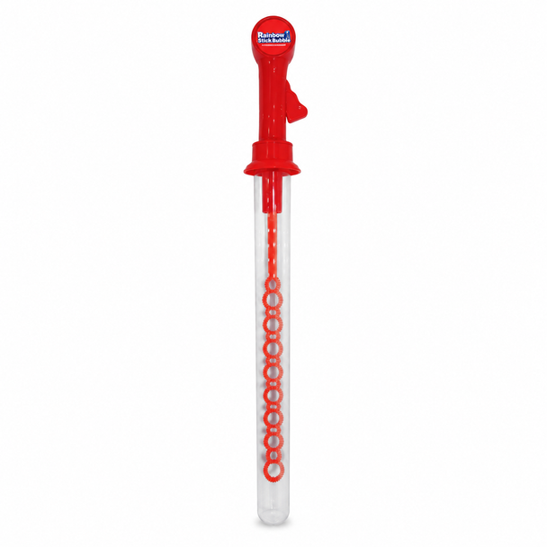 Rainbow Stick Red Multi-Ring Bubble Wand Toy - AL8273