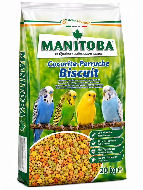 Manitoba Cocorite-Perruche Biscuit Bird Food 20 Kg | 60200