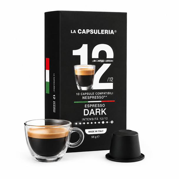 La Capsuleria Espresso Dark Nespresso-Compatible Coffee Capsules – 10 Capsules | CN11