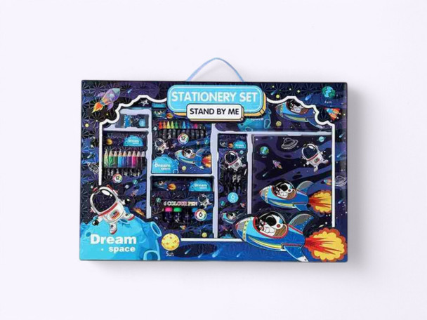 Space Theme Stationery Set with Notebook & Coloring Supplies | WJ1911K