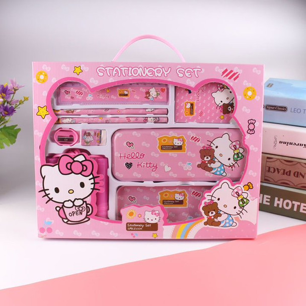 Hello Kitty Pink Stationery Set with Two Pencil Cases and School Supplies - WJ1967B