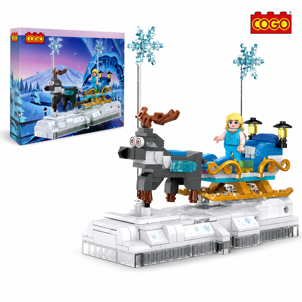COGO Fairytale Dream 306-Piece Reindeer Sleigh Building Block Set - 2003/3