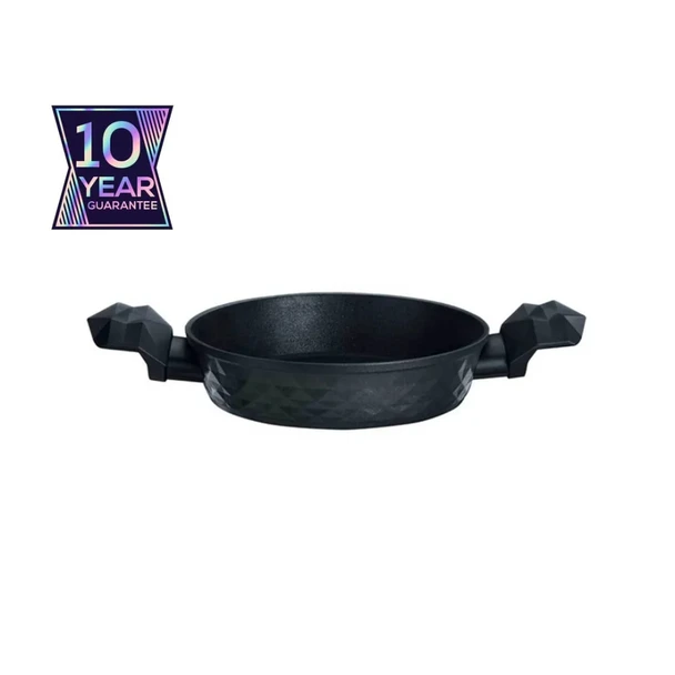 Karaca BioDiamond Black 20cm Non-Stick Induction Shallow Pan with Antibacterial Handles - 153.03.08.0417