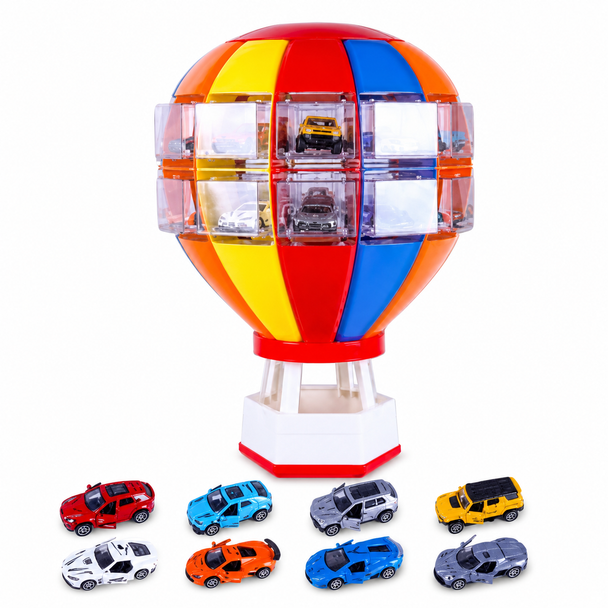 Rotating Hot Air Balloon Car Parking Tower Playset | AL986A-5
