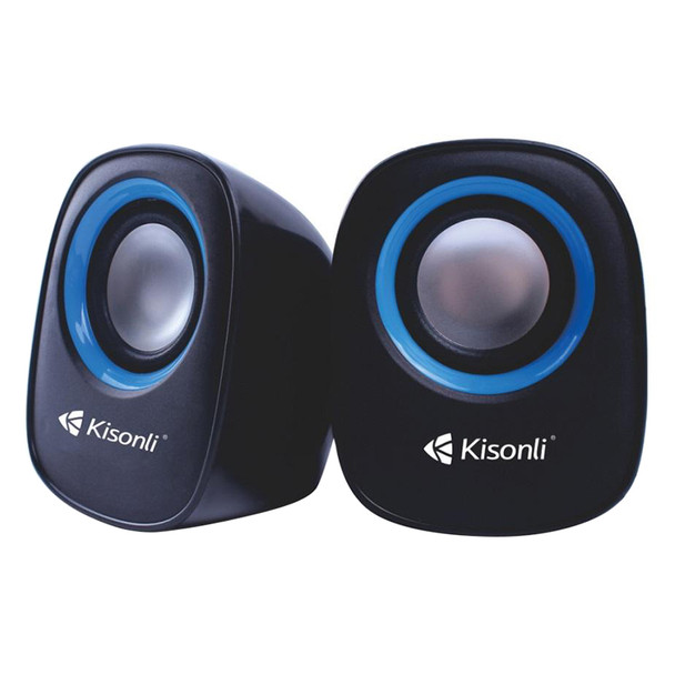 Kisonli V360 Multimedia Computer System Speaker Blue
