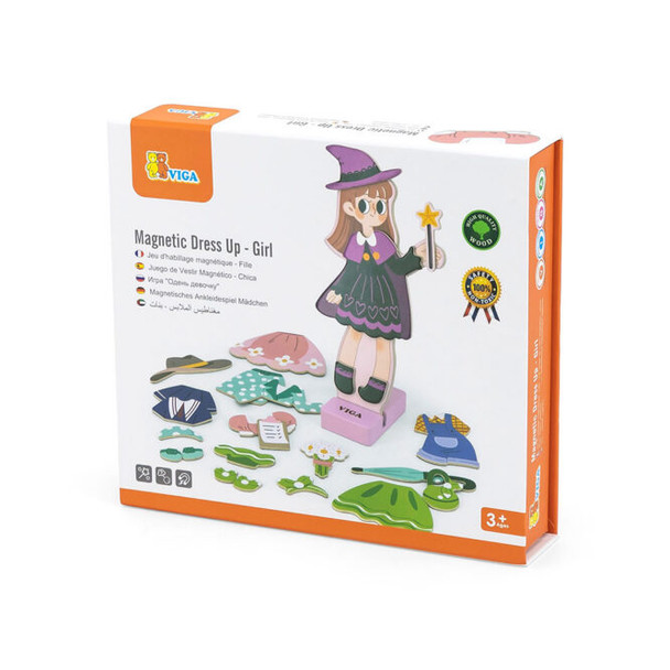 Viga Wooden Magnetic Dress Up Girl Set | 44635