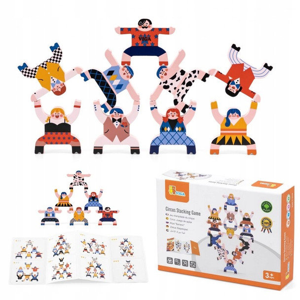 Viga Wooden Circus Stacking Game 12-Piece | 44643