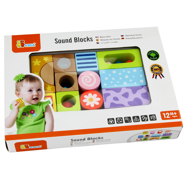 Viga Wooden Sound Blocks 12-Piece Set | 50682