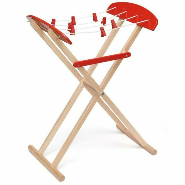 Viga Wooden Clothes Horse Pretend Play Laundry Set | 50824