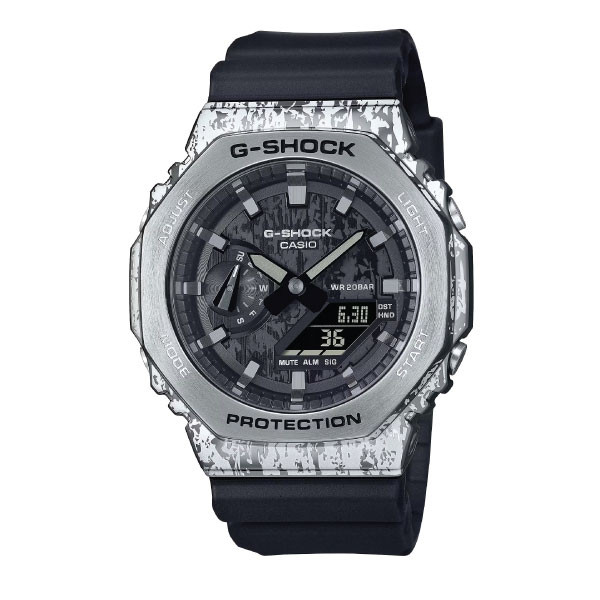 Casio G-SHOCK Grunge Camouflage Casual Men Analog-Digital Watch - Black & Grey | GM-2100GC-1ADR