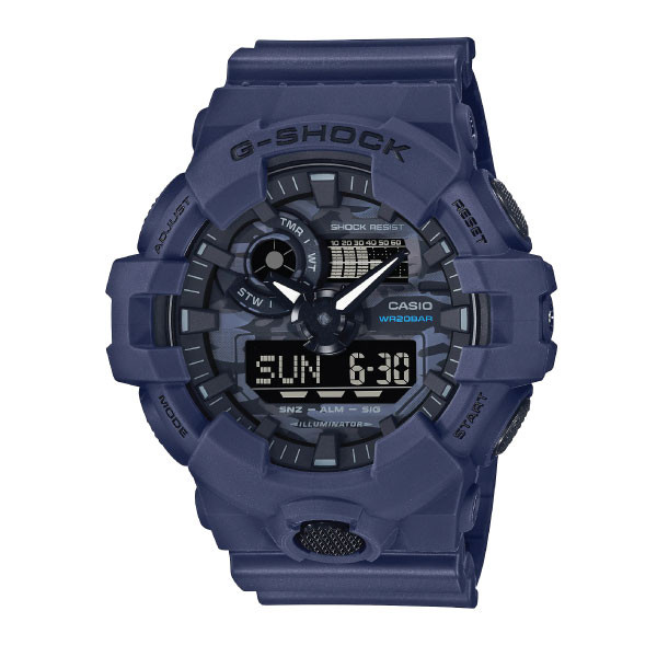 Casio G-SHOCK Camouflage Casual Men Analog-Digital Watch - Blue | GA-700CA-2ADR