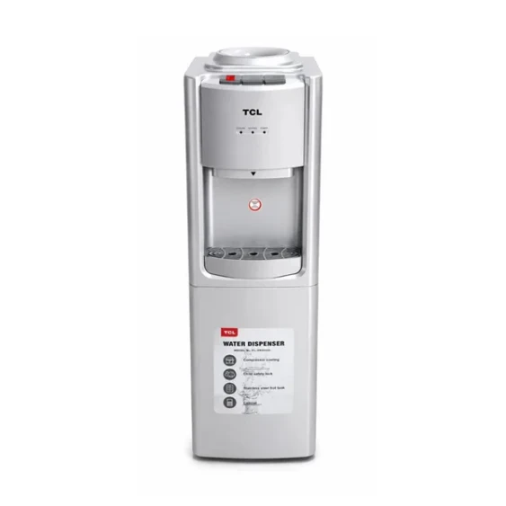 TCL Top Load Water Dispenser 3 Taps with Cabinet Silver | TY-LWYR33W/S