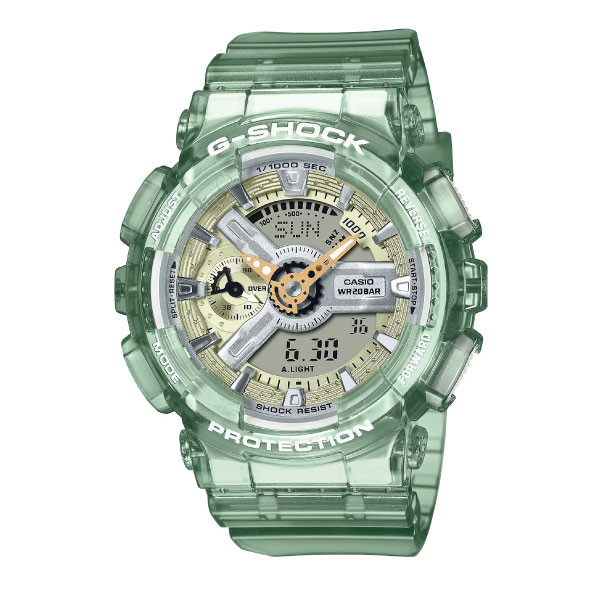 Casio G-SHOCK Gold and Silver Skeleton Women Watch - Green | GMA-S110GS-3ADR