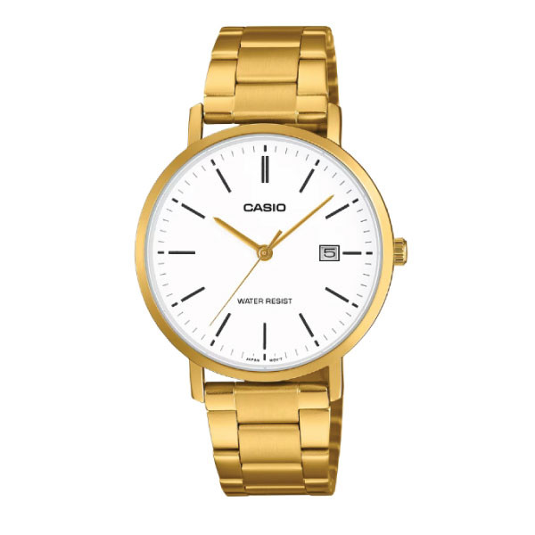 Casio Men 3-Hand Watch - Gold Plated / White | MTP-VT05G-7EDF
