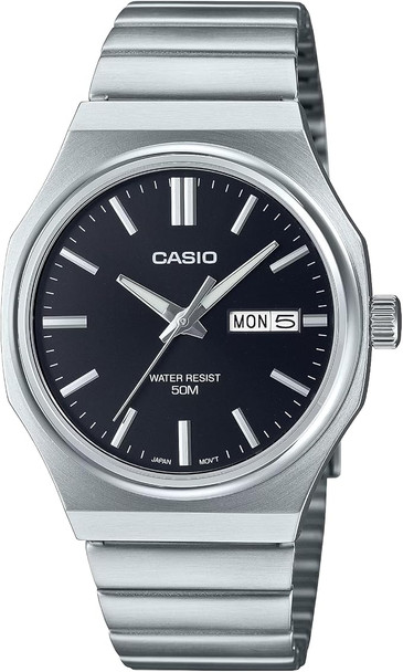 Casio Men 3-Hand Watch - Black / Silver | MTP-E735D-1AVDF