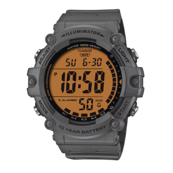 Casio Digital Men Watch - Black / Orange | AE-1500WHC-8AVDF