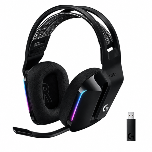 Logitech G733 LIGHTSPEED Wireless RGB Gaming Headset - Black | 981-000864