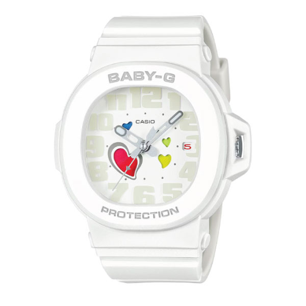 Casio Baby-G Women Playful Hearts Series Analog Watch - White | BGA-10-7ADR