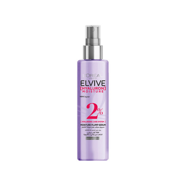 L'Oréal Paris Elvive Hyaluron Plump 2% Moisture Plump Serum with Hyaluronic Acid for Dehydrated Hair