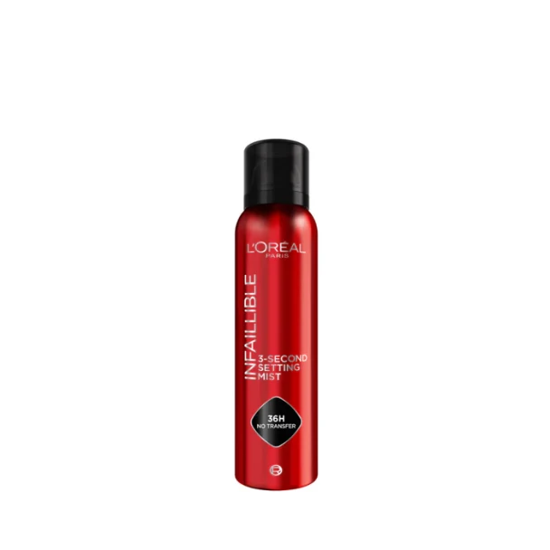L'Oréal Paris Infaillible 3-Second Setting Mist Spray – 36H Long Wear, No Transfer, No Marks & No Stickiness