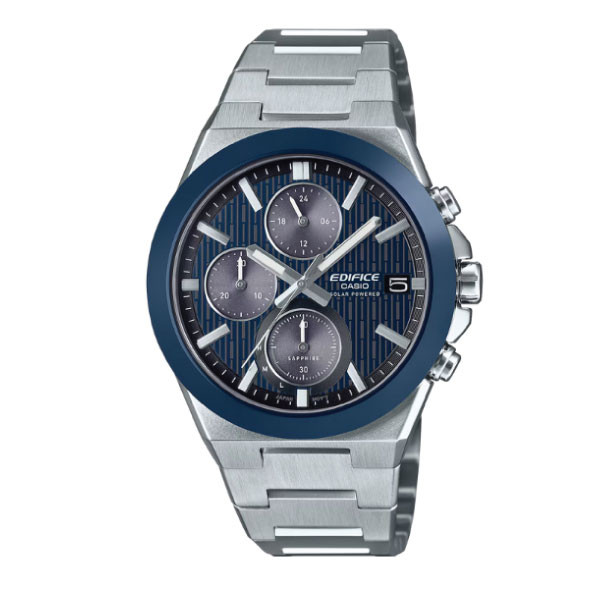 Casio Edifice Men Solar Chronograph Watch - Blue Silver | EFS-S650D-2ADF