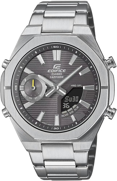 Casio Edifice Men Connected Analog-Digital Watch - Grey Silver | ECB-S10D-8ADF