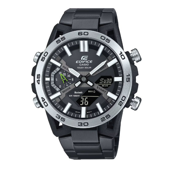 Casio Edifice SOSPENSIONE Men Connected Solar Watch - Black Silver | ECB-2000DD-1ADF