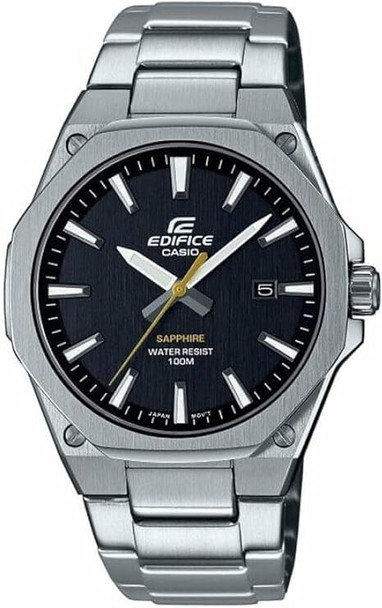 Casio Edifice SLIM Men Analog Watch - Black Silver | EFR-S108D-1AVUDF