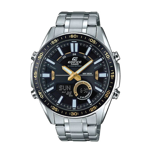 Casio Edifice Men Analog-Digital Watch - Silver Black | EFV-C100D-1BVDF