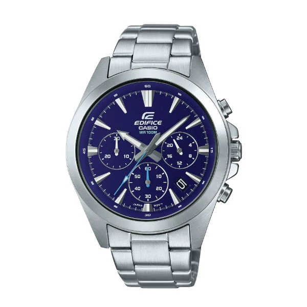 Casio Edifice Men Chronograph Watch - Silver Blue | EFV-630D-2AVUDF