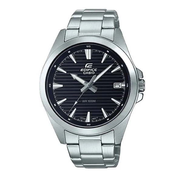 Casio Edifice Men Analog Watch - Silver Black | EFV-140D-1AVUDF
