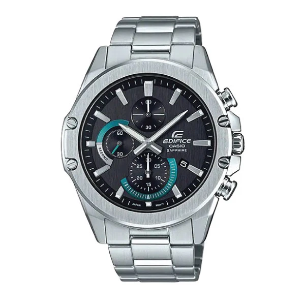 Casio Edifice SLIM Men Chronograph Watch - Silver Black | EFR-S567D-1AVUDF