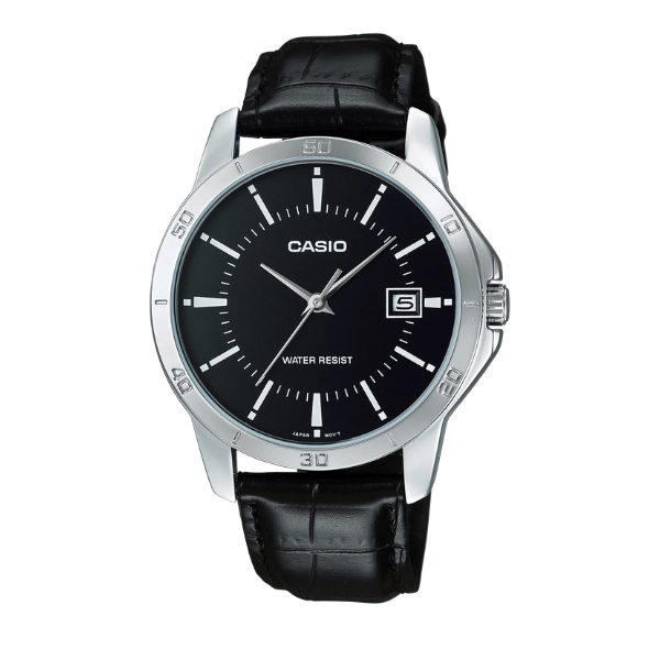 Casio Men 3-Hand Watch - Black / Silver | MTP-V004L-1AUDF