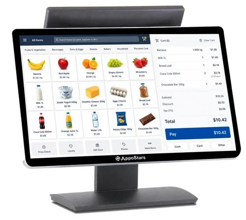 AppoStars AP-A6-G6-256 18.5″ Touch POS System – Core i5 6th Gen – 8GB RAM – 256GB SSD