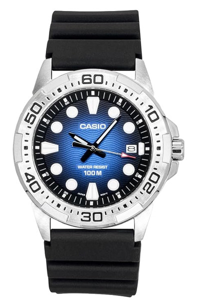 Casio Men 3-Hand Watch - Black / Blue | MTD-140-2AVDF