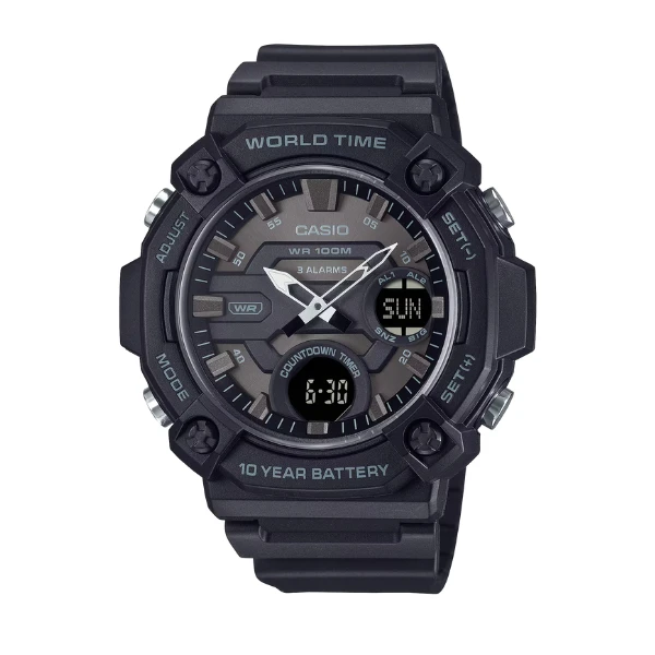 Casio Men Analog-Digital Watch - Black | AEQ-120W-1BVDF