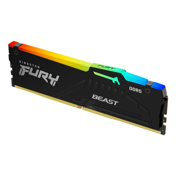 Kingston FURY Beast 8GB DDR5 5600MT/s CL36 Black RGB EXPO RAM | KF556C36BBEA-8