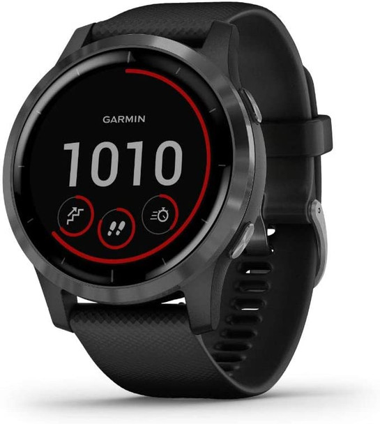 Garmin Vivoactive 4 Smartwatch Black/Stainless Bundle | 010-02174-11