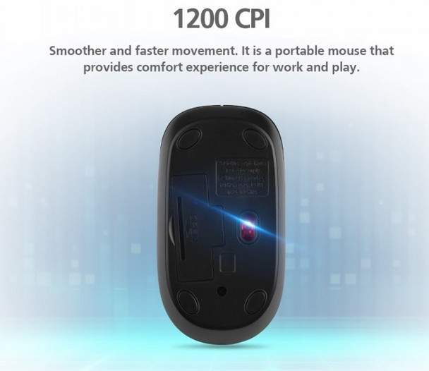 Micropack Speedy Lite 2 Wireless Office Mouse, Black | M-702W