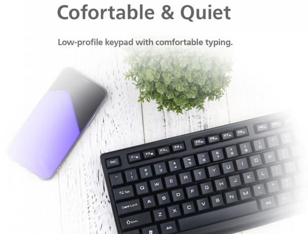 Micropack Compact Wired Keyboard, Black | K206