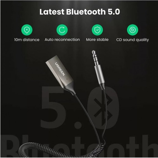 UGreen Bluetooth Car Receiver Aux with Mic | CM309 | 70601