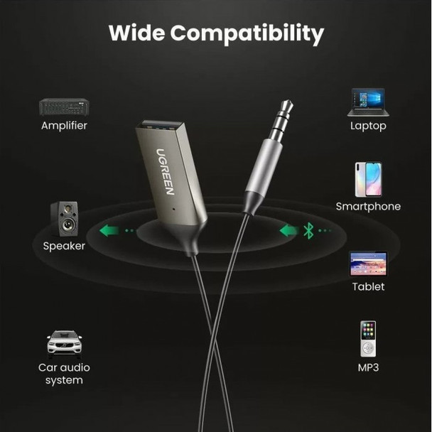 UGreen Bluetooth Car Receiver Aux with Mic | CM309 | 70601