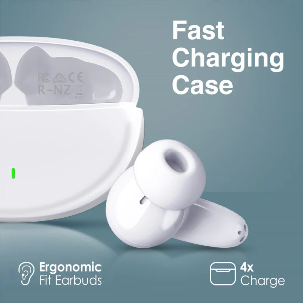 Promate Acoustic In-Ear TWS Earphone, White | Lush.White